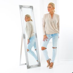 V&V Šifonová halenka s vodovým límcem - pudrová
