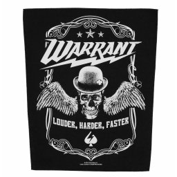nášivka velká WARRANT - LOUDER HARDER FASTER - RAZAMATAZ - BP1194