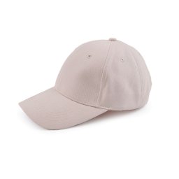 Bavlněná kšiltovka unisex vhodná k dozdobení, barva 7 béžová světlá
