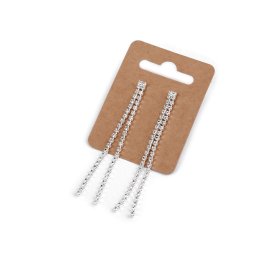 Štrasové náušnice jablonecká bižuterie, barva 1 crystal