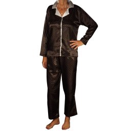 Camisa Satin dámské pyžamo K150814 XXL hnědá