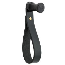 Výprodej Bolia designové nástěnné věšáky Trapeze Hook (dub černě mořený/ kůže černá)