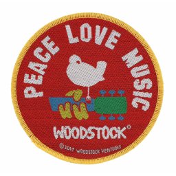 nášivka WOODSTOCK - PEACE LOVE MUSIC - RAZAMATAZ - SP2925