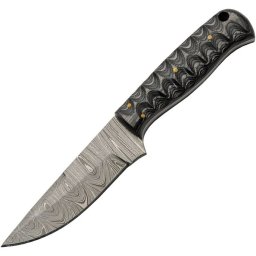 Damascus Knives nůž s pevnou čepelí GROOVED damašková ocel