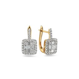 Zlaté briliantové náušnice 1,010 ct IZBR1046N