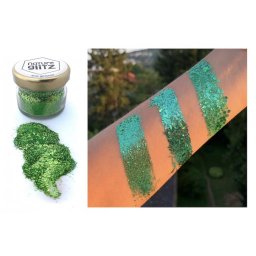 Třpytivé ozdoby na tělo - Lesklé ozdobky - Glitter prach 10g (Zelený)