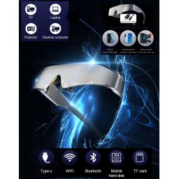 Smart brýle VR - Unikátní Inteligentní brýle s FULL HD (ekvivalent 200" obrazovky) pro napojení na PC/Smartphone/Tablet/Dron