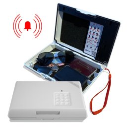 Mini trezor na peníze a cennosti - Přenosný mobilní trezor box s hlasovým alarmem