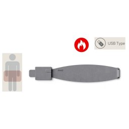 Vyhřívací pás na kříže a záda (pás) s USB do 50°C - Topný elektrický termo luxusní 100% semišový