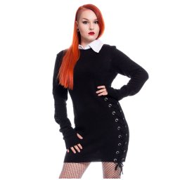 šaty dámské Poizen Industries - LATE WEDNESDAY - BLACK - POI493