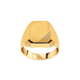 Zlatý pánský prsten s matováním IZ22422