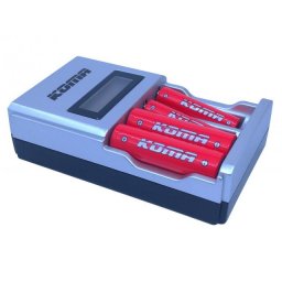 Sada nabíječka baterií Koma NB28 s LCD displejem + 2 x AA 2200 mAh, 2 x AAA 800 mAh