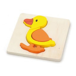 Dřevěné puzzle pro nejmenší Viga Kachnička