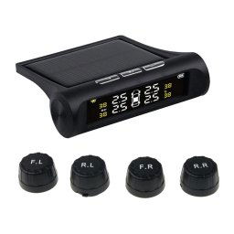 LED21 AG678 Aktivní elektronický bezdrátový systém kontroly tlaku v pneu TPMS, solární nabíjení