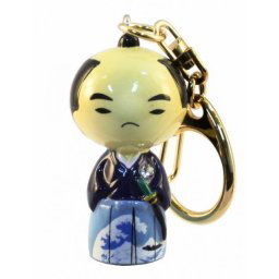 Klíčenka panenka Kokeshi Samuraj