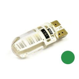 Interlook LED auto žárovka LED W5W T10 1W COB 360° Silikon ZELENÁ 12V IL243