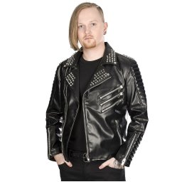 bunda pánská (křivák) BLACK PISTOL - Rockers - Sky Black - B-6-07-113-00