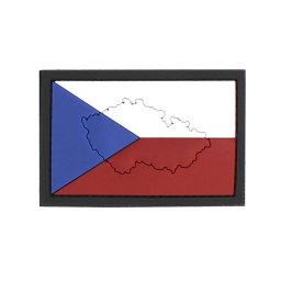 101INC nášivka 3D plastová vlajka ČR mapa