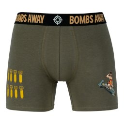 Trenýrky Boxer BOMBS AWAY ZELENÉ vel. S