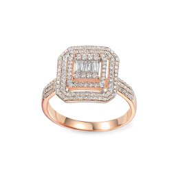 Briliantový prsten z růžového zlata 0,660 ct IZBR1103R