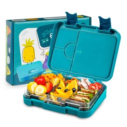 Klarstein Schmatzfatz junior, svačinový box, 6 přihrádek, 21,3 × 15 × 4,5 cm, bez BPA
