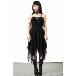 šaty dámské KILLSTAR - Anshee Lace-Up - Black - KSRA005780