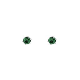 Náušnice jablonecká bižuterie s broušeným kamínkem, barva 4 (Ø4,5 mm) emerald