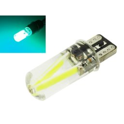LED21 LED auto žárovka LED W5W T10 1W COB 12V 24V 360° Silikon, ZELENÁ IL2004