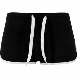 kraťasy dámské URBAN CLASSICS - French Terry - TB363 - blk/wht