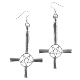 náušnice Cross/Pentagram - PSY811