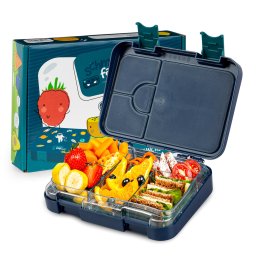 Klarstein Schmatzfatz junior, svačinový box, 6 přihrádek, 21,3 × 15 × 4,5 cm, bez BPA
