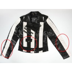 bunda dámská (křivák) Black/White - VEGAN - K-LTR-F-2062 - POŠKOZENÉ - MY068