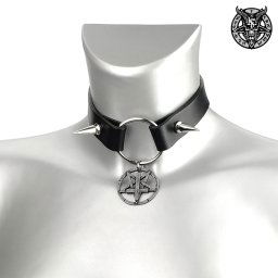obojek INVERTED CROSS SPIKES - LSF9 83