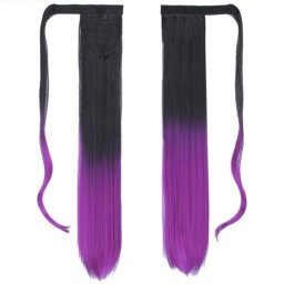 Girlshow Culík, cop s omotávkou rovný OMBRE - odstín Black T Purple