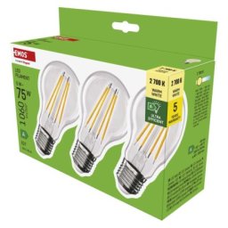 EMOS LED žárovka Filament A60 / E27 / 5 W (75 W) / 1 060 lm