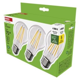 EMOS LED žárovka Filament A60 / E27 / 5 W (75 W) / 1 060 lm