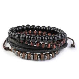 V&V Sada náramků - Black v boho stylu