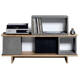 Lyon Beton designové komody Dice Asymmetrical Lowboard (šířka 154 cm)