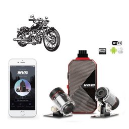 Moto kamera na motorku DUAL (přední + zadní) s Full HD + Wifi app na mobil + IP69 krytí