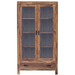 indickynabytek.cz - Vitrína prosklená Rami 100x180x45 z indického masivu palisandr / sheesham