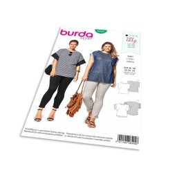 Střih Burda 6445 - Jednoduché tričko pro plnoštíhlé