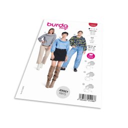 Střih Burda 5858 - Svetr se širokým rolákovým límcem, rolák