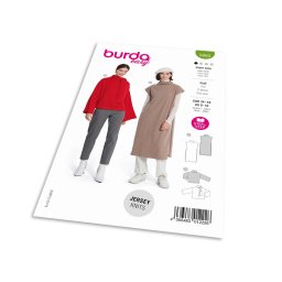 Střih Burda 5880 - Svetr s rolákem, svetrové šaty