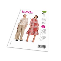 Střih Burda 5884 - Halenkové šaty, halenka