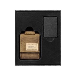 Sada Zippo taktické pouzdro a zapalovač Black Crackle 30057