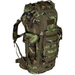 MFH batoh bojový MOLLE 65l polstrovaný + ALU výztuha vz.95 les