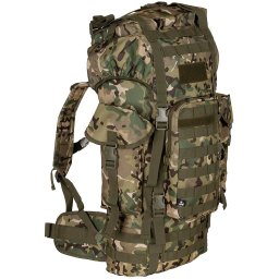 MFH batoh bojový MOLLE 65l polstrovaný + ALU výztuha OPERATION CAMO