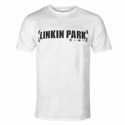 tričko pánské LINKIN PARK - BRACKET LOGO (WHITE) - PLASTIC HEAD - PH12073