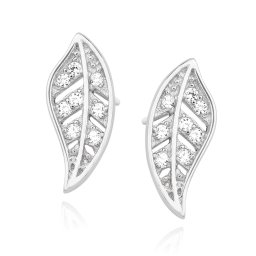 Lafira stříbrné náušnice Leaf Z1475ER