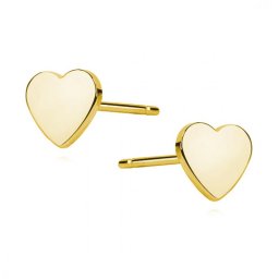 Lafira pozlacené stříbrné náušnice Simply Heart Z1001G